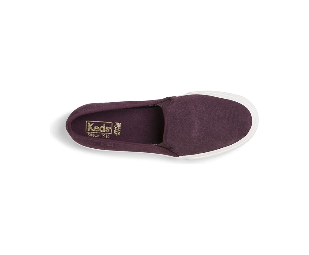 Slip Ons Keds Mujer Moradas - Double Decker Suede - 085-KLNURA